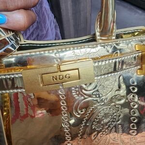 Gold Embossed Crossbody Bag